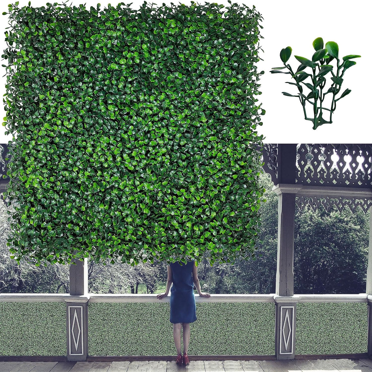ODTORY Artificial Ivy Privacy Fence Wall Screen: 6FT X 12FT (72 sqft)