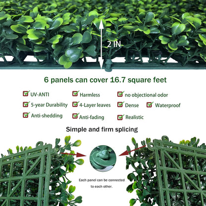 ODTORY Artificial Ivy Privacy Fence Wall Screen: 6FT X 12FT (72 sqft)
