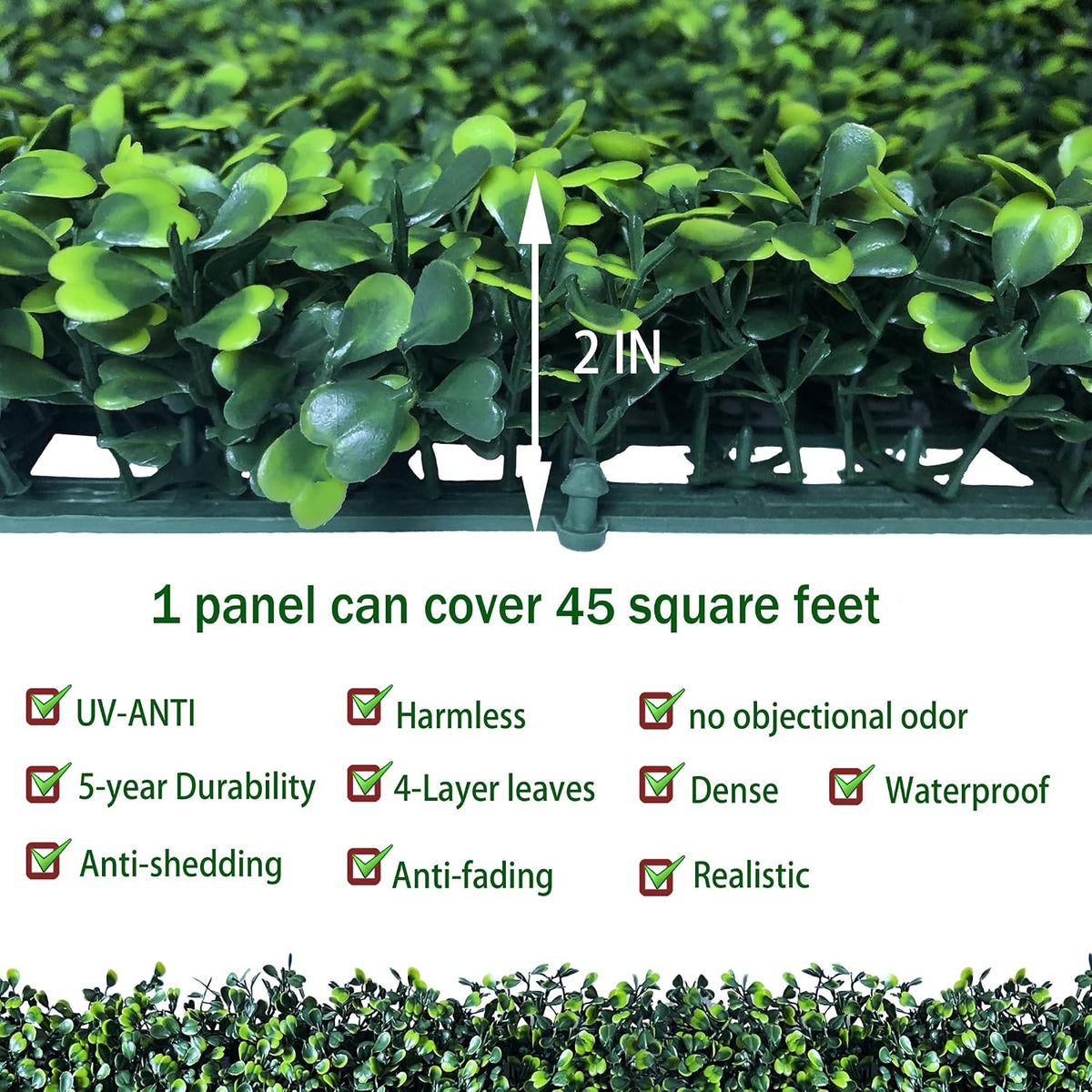 ODTORY Artificial Ivy Privacy Fence Wall Screen: 6FT X 12FT (72 sqft)