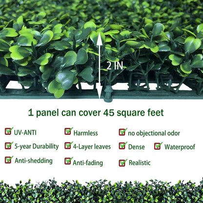 ODTORY Artificial Ivy Privacy Fence Wall Screen: 6FT X 12FT (72 sqft)