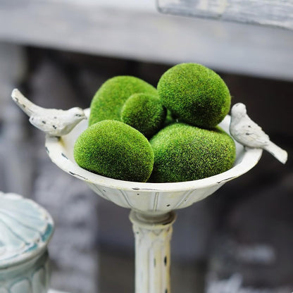 50 Pcs 5 Size Artificial Moss Rocks Decorative, Faux Green Moss Decor Balls for Floral Arrangements, Fairy Gardens and Crafting
