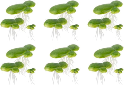18 Pack Artificial Mini Duckweed with Root, Artificial Floating Plant Plastic Aquarium Simulation Floating Plants for Aquarium Tank Decor