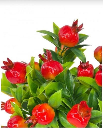 Artificial Small Pomegranate Tree for Vase Decor - Kitchen Accent - Orange - Orange