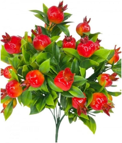 Artificial Small Pomegranate Tree for Vase Decor - Kitchen Accent - Orange - Orange