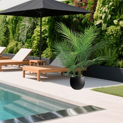 Artificial Palm Plant 3FT Fake Palm Tree with 9 Trunks Perfect 36inch Faux Tropical Palm Plants in Pot for Indoor Outdoor House Home Office Garden Modern Decor Housewarming Gift (2 Pack)
