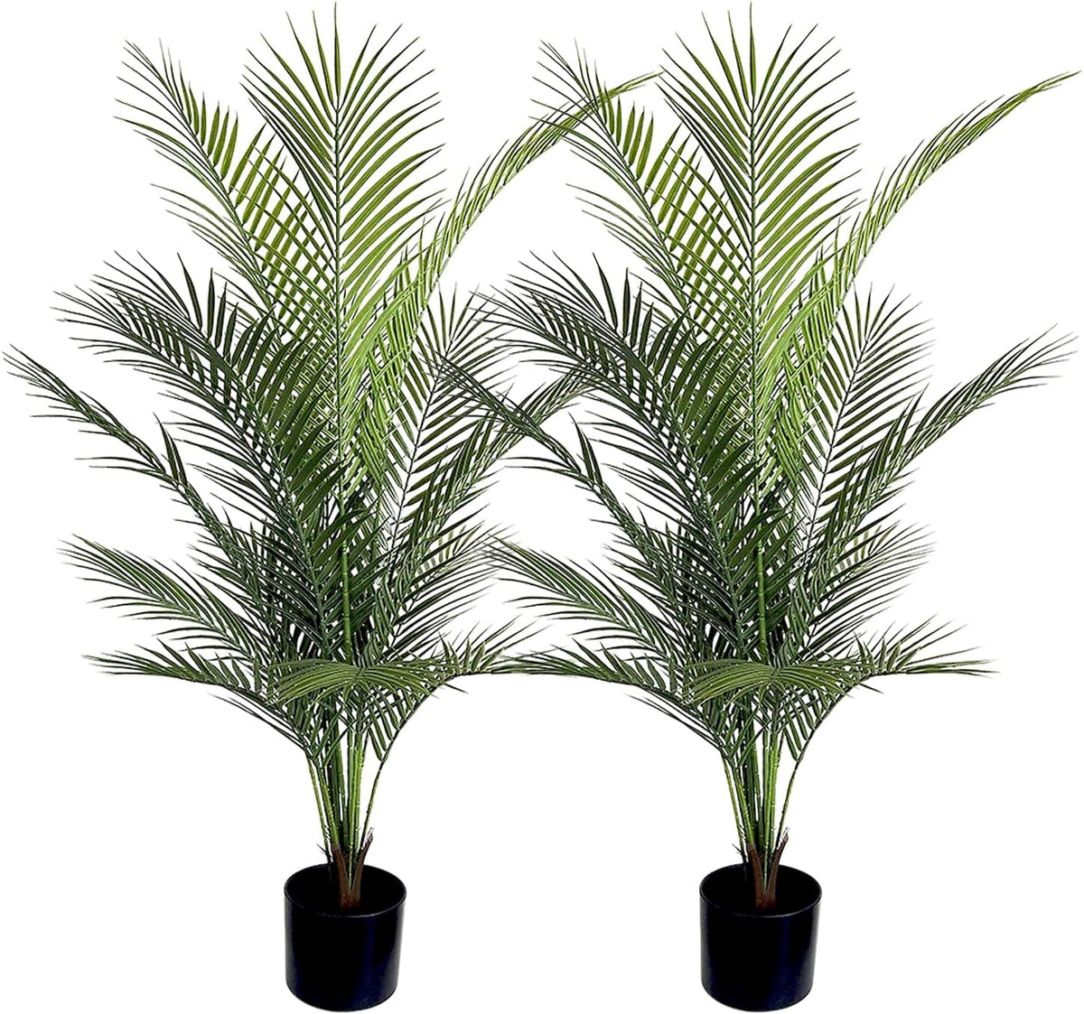 Artificial Palm Plant 3FT Fake Palm Tree with 9 Trunks Perfect 36inch Faux Tropical Palm Plants in Pot for Indoor Outdoor House Home Office Garden Modern Decor Housewarming Gift (2 Pack)