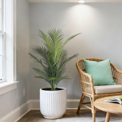 Artificial Palm Plant 3FT Fake Palm Tree with 9 Trunks Perfect 36inch Faux Tropical Palm Plants in Pot for Indoor Outdoor House Home Office Garden Modern Decor Housewarming Gift (2 Pack)