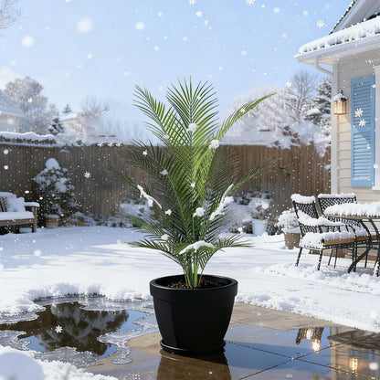 Artificial Palm Plant 3FT Fake Palm Tree with 9 Trunks Perfect 36inch Faux Tropical Palm Plants in Pot for Indoor Outdoor House Home Office Garden Modern Decor Housewarming Gift (2 Pack)