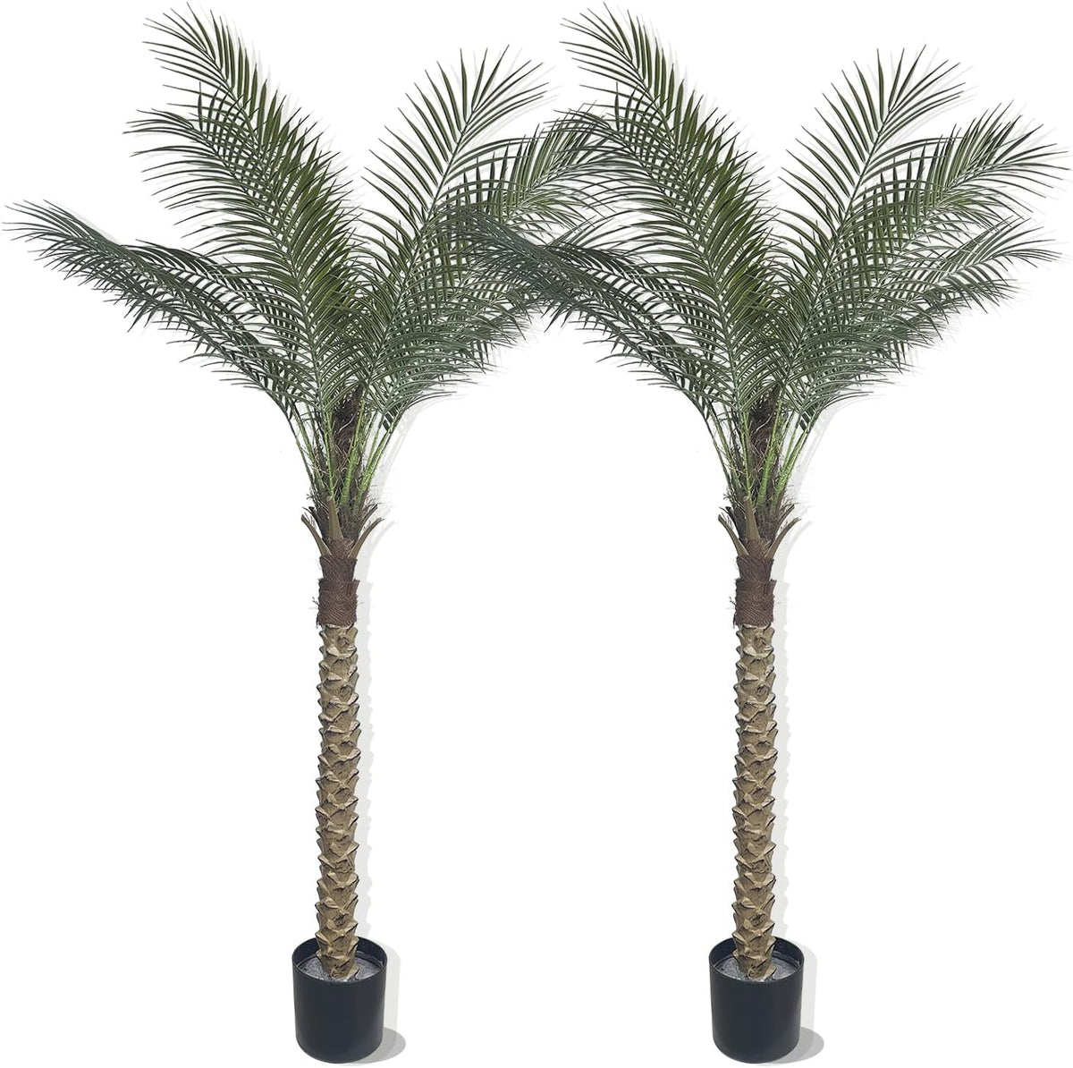Artificial Palm Plant 3FT Fake Palm Tree with 9 Trunks Perfect 36inch Faux Tropical Palm Plants in Pot for Indoor Outdoor House Home Office Garden Modern Decor Housewarming Gift (2 Pack)