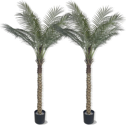 Artificial Palm Plant 3FT Fake Palm Tree with 9 Trunks Perfect 36inch Faux Tropical Palm Plants in Pot for Indoor Outdoor House Home Office Garden Modern Decor Housewarming Gift (2 Pack)