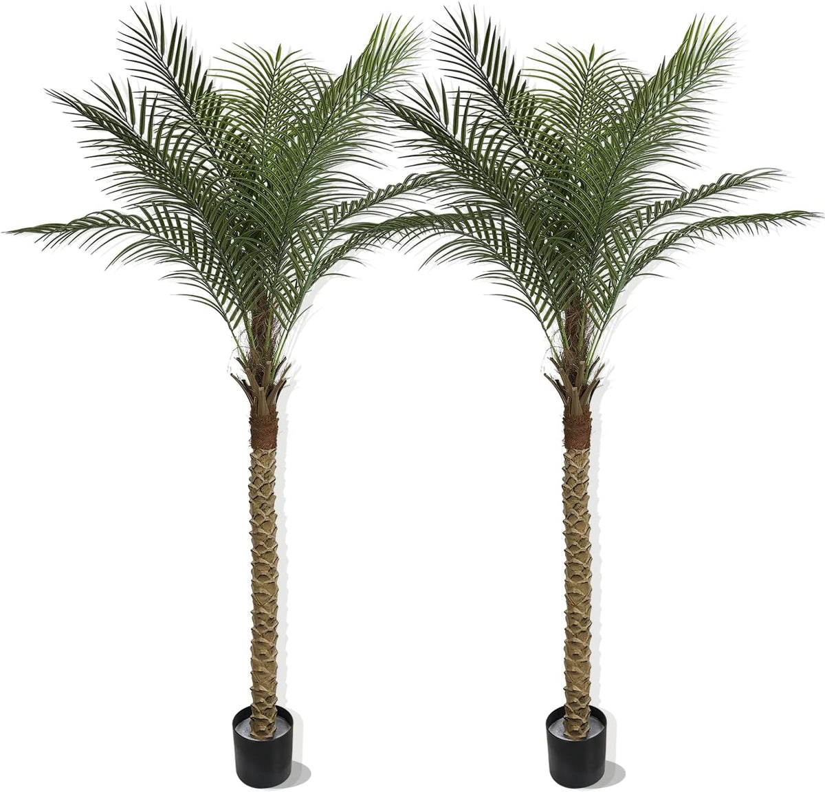 Artificial Palm Plant 3FT Fake Palm Tree with 9 Trunks Perfect 36inch Faux Tropical Palm Plants in Pot for Indoor Outdoor House Home Office Garden Modern Decor Housewarming Gift (2 Pack)