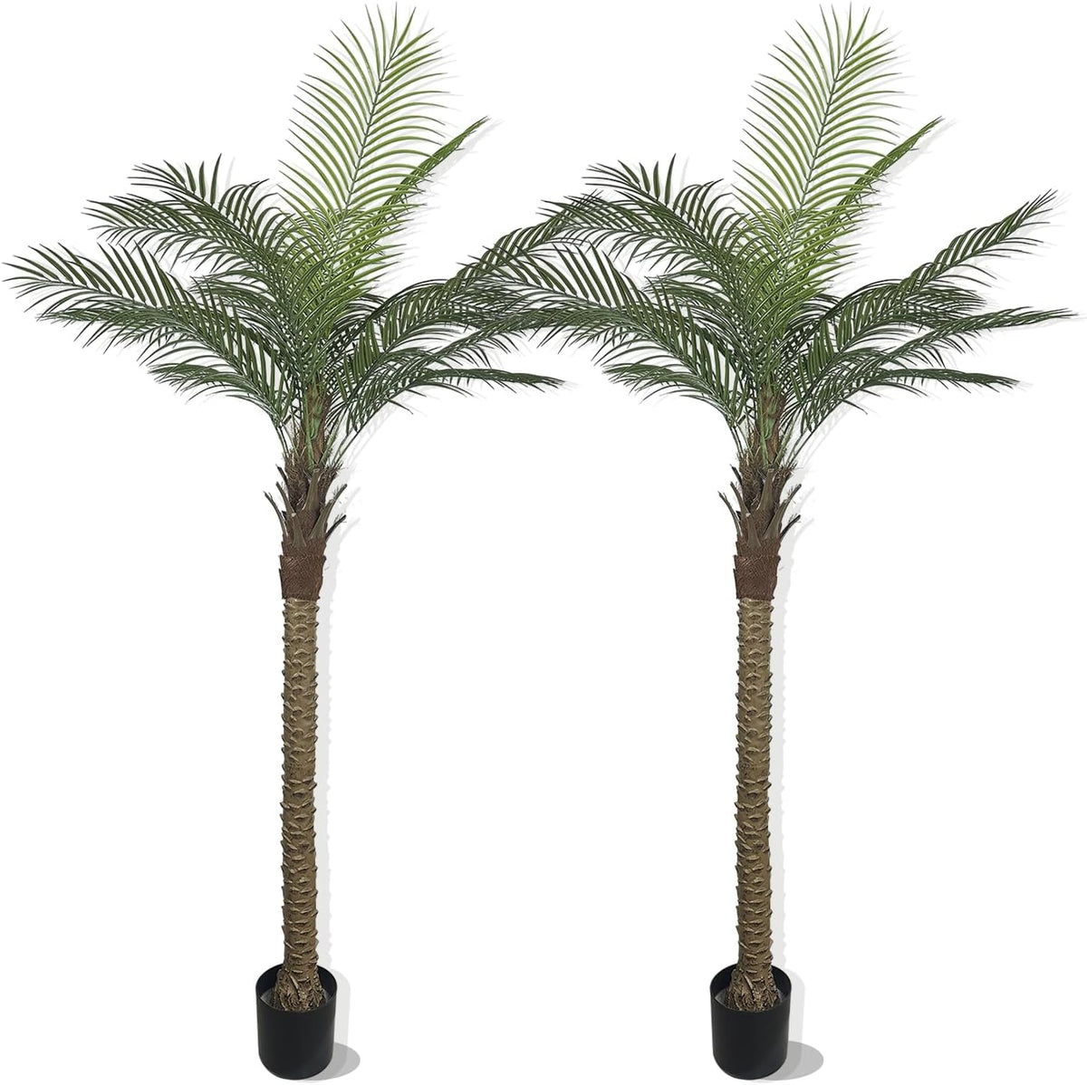 Artificial Palm Plant 3FT Fake Palm Tree with 9 Trunks Perfect 36inch Faux Tropical Palm Plants in Pot for Indoor Outdoor House Home Office Garden Modern Decor Housewarming Gift (2 Pack)