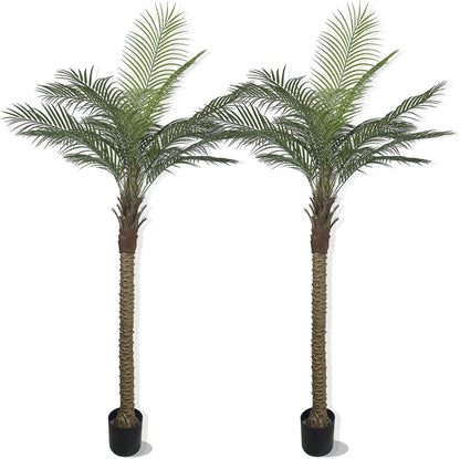Artificial Palm Plant 3FT Fake Palm Tree with 9 Trunks Perfect 36inch Faux Tropical Palm Plants in Pot for Indoor Outdoor House Home Office Garden Modern Decor Housewarming Gift (2 Pack)