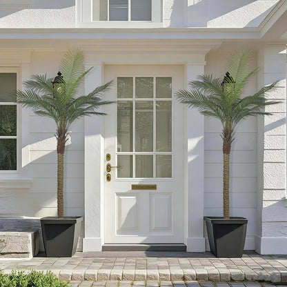 Artificial Palm Plant 3FT Fake Palm Tree with 9 Trunks Perfect 36inch Faux Tropical Palm Plants in Pot for Indoor Outdoor House Home Office Garden Modern Decor Housewarming Gift (2 Pack)