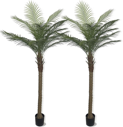 Artificial Palm Plant 3FT Fake Palm Tree with 9 Trunks Perfect 36inch Faux Tropical Palm Plants in Pot for Indoor Outdoor House Home Office Garden Modern Decor Housewarming Gift (2 Pack)