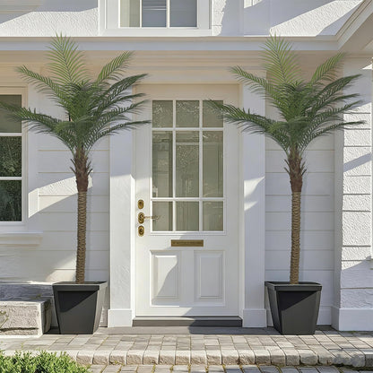 Artificial Palm Plant 3FT Fake Palm Tree with 9 Trunks Perfect 36inch Faux Tropical Palm Plants in Pot for Indoor Outdoor House Home Office Garden Modern Decor Housewarming Gift (2 Pack)