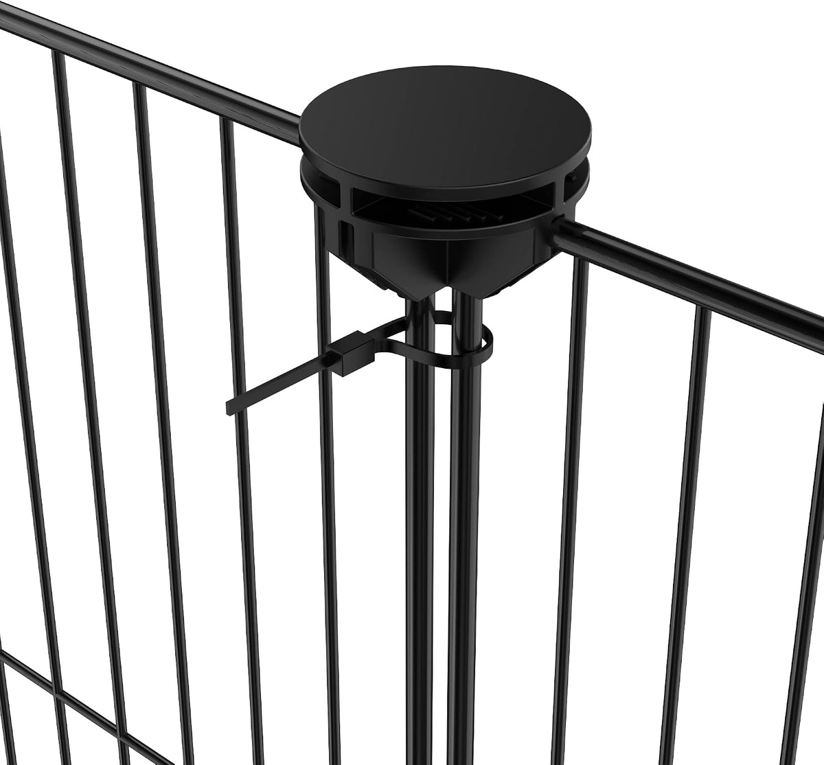 Pet Playpen, Small Animal Cage DIY Wire Fence with Door 15 Panels, Black