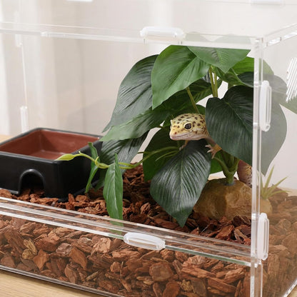 Artificial Reptile Terrarium Plants, Artificial Plant for Terrarium Fake Reptile Plants for Terrariums Plant with Suction Cup Habitat Accessories
