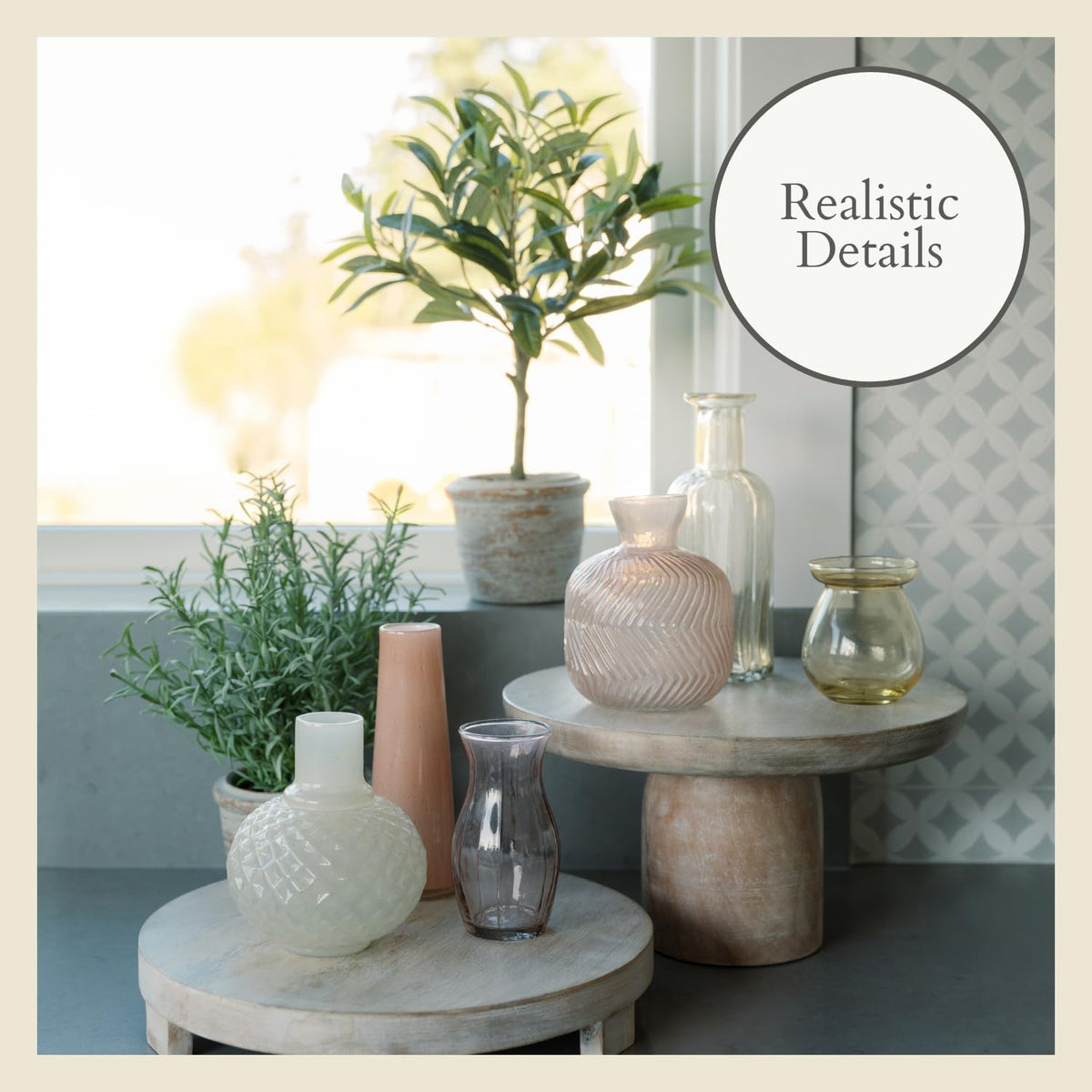 Faux Rosemary Plant & Olive Topiary, Set of 2, Grey, Home Decor