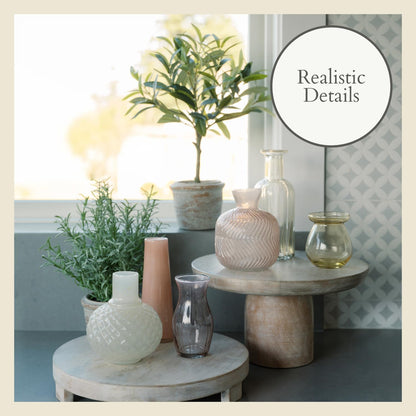 Faux Rosemary Plant & Olive Topiary, Set of 2, Grey, Home Decor