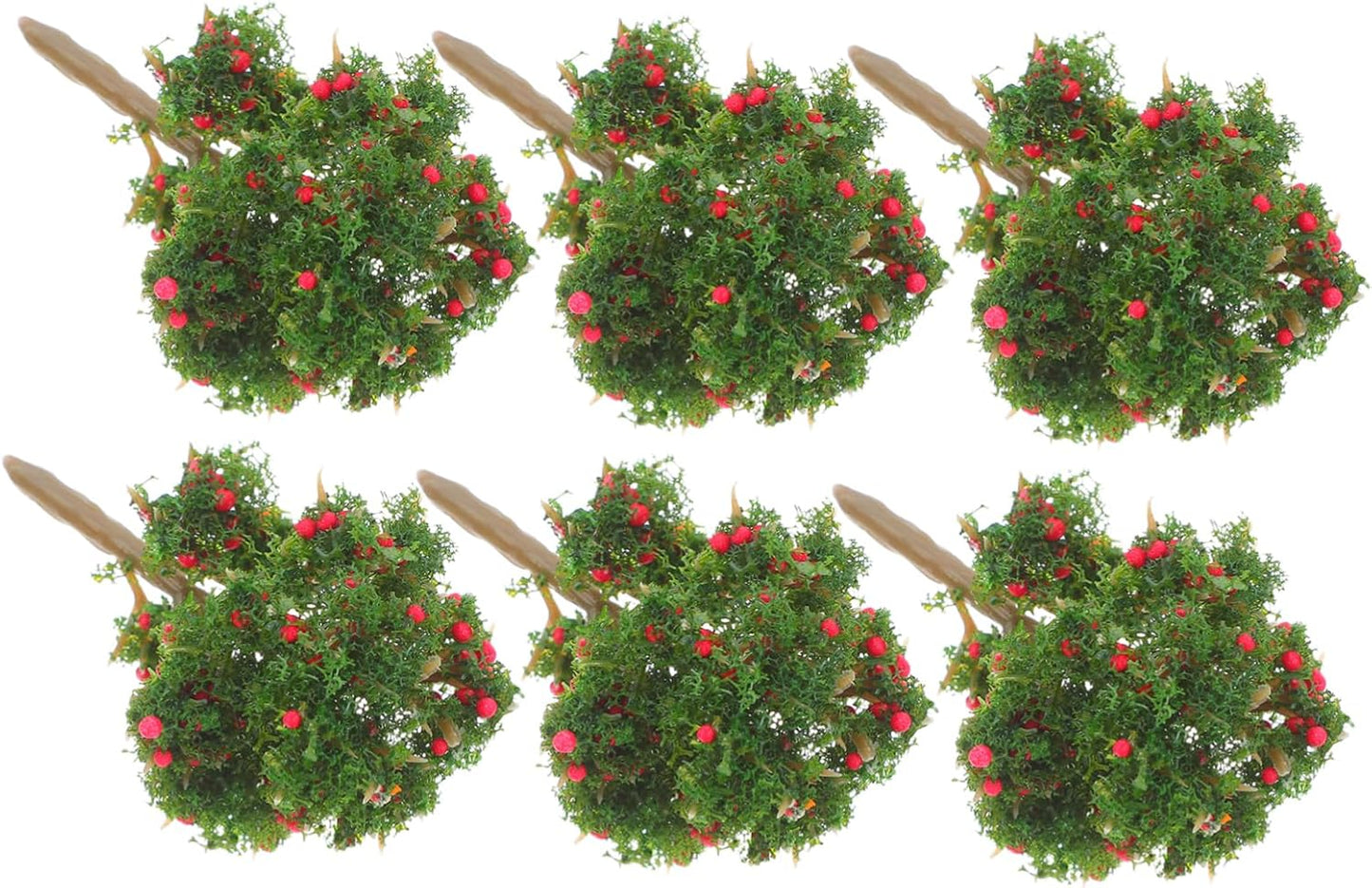 6 Pcs Miniature Artificial Trees 2.75 in Fake Fruit Tree Models for DIY Crafts Sand Table Scenery Diorama Displays Home Decor