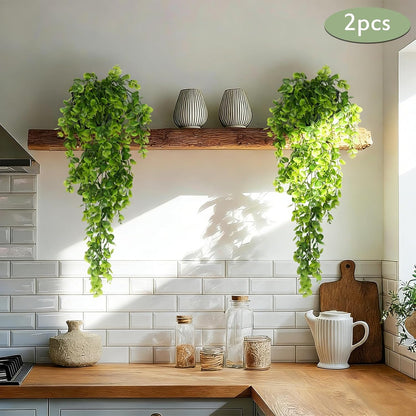 4Pcs Artificial Hanging Eucalyptus Greenery Plants 29.9 Inches | UV Resistant Plastic Fake Ivy Garlands, for Indoor & Outdoor Home Room Garden Patio Porch Classroom Wedding Balcony Wall