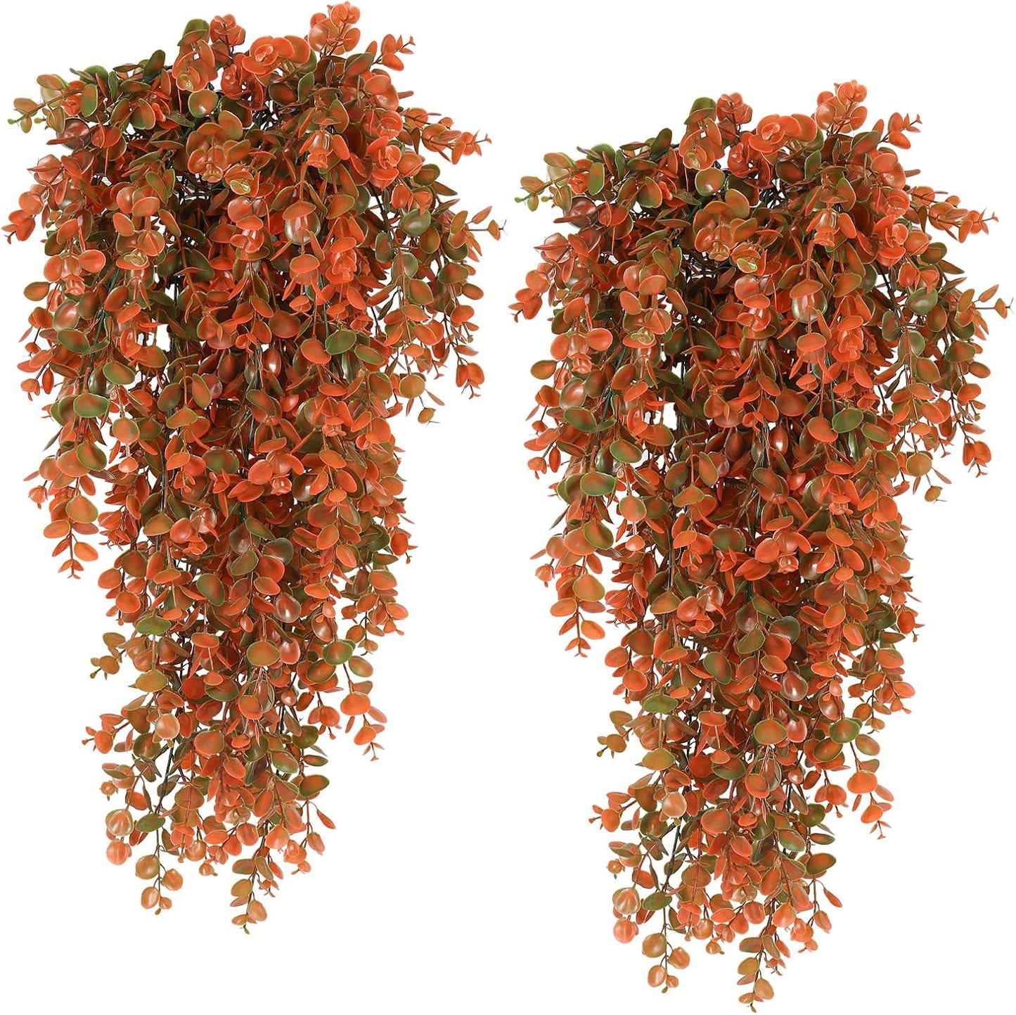 4Pcs Artificial Hanging Eucalyptus Greenery Plants 29.9 Inches | UV Resistant Plastic Fake Ivy Garlands, for Indoor & Outdoor Home Room Garden Patio Porch Classroom Wedding Balcony Wall
