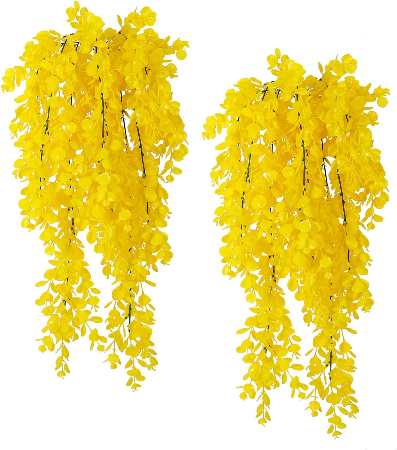 4Pcs Artificial Hanging Eucalyptus Greenery Plants 29.9 Inches | UV Resistant Plastic Fake Ivy Garlands, for Indoor & Outdoor Home Room Garden Patio Porch Classroom Wedding Balcony Wall