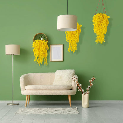 4Pcs Artificial Hanging Eucalyptus Greenery Plants 29.9 Inches | UV Resistant Plastic Fake Ivy Garlands, for Indoor & Outdoor Home Room Garden Patio Porch Classroom Wedding Balcony Wall