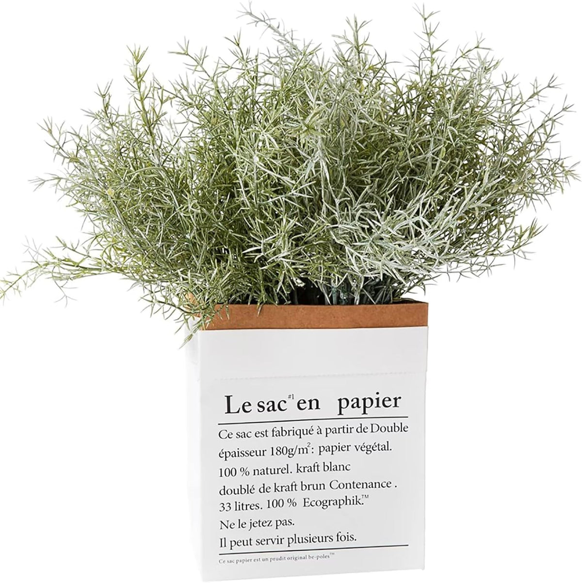 4 Pack Artificial Rosemary Plants, Fake Leaves Stems, Faux Branches for Table Centerpieces, Home Office, Garden, Farmhouse, Window Decor
