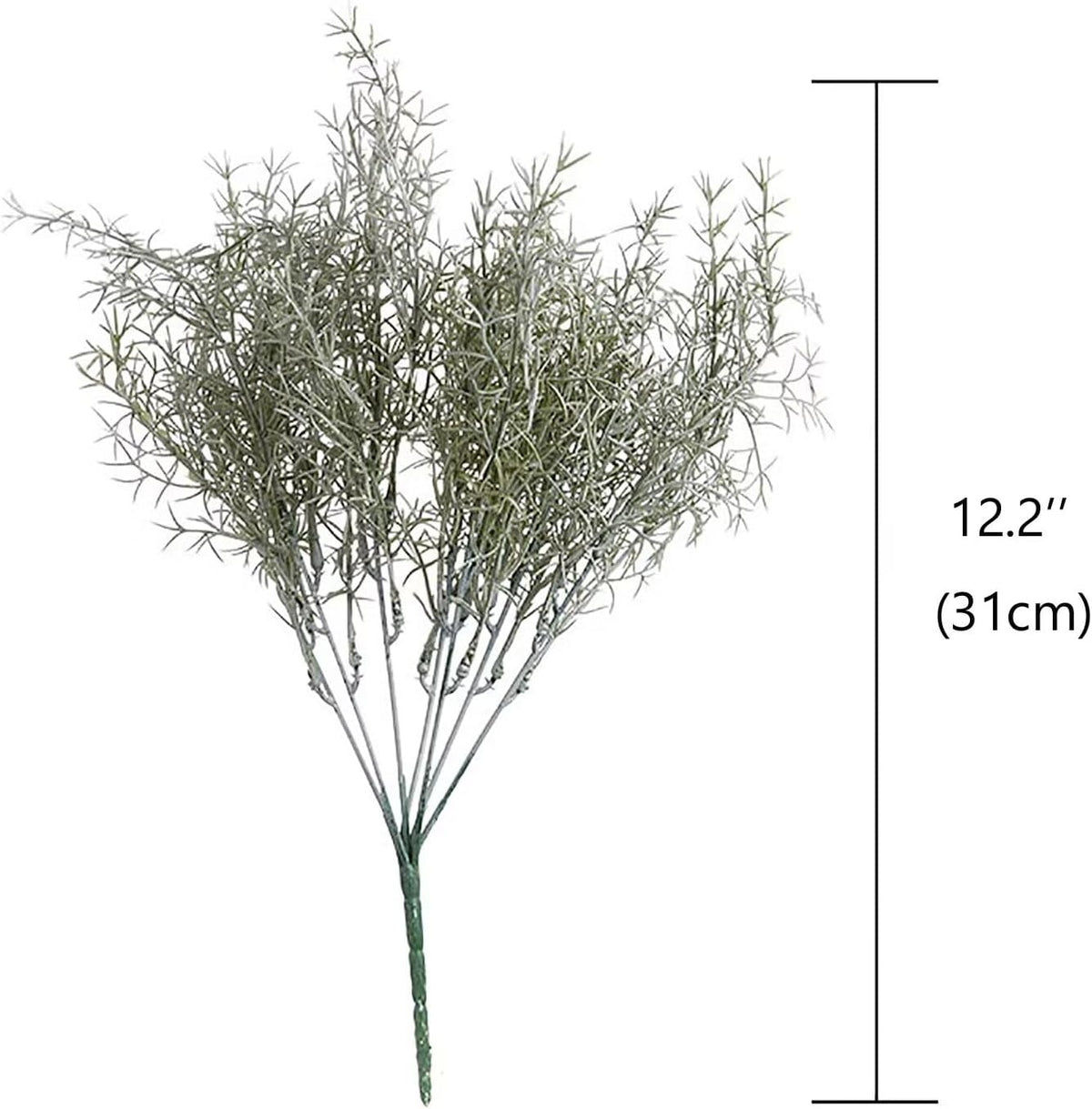 4 Pack Artificial Rosemary Plants, Fake Leaves Stems, Faux Branches for Table Centerpieces, Home Office, Garden, Farmhouse, Window Decor