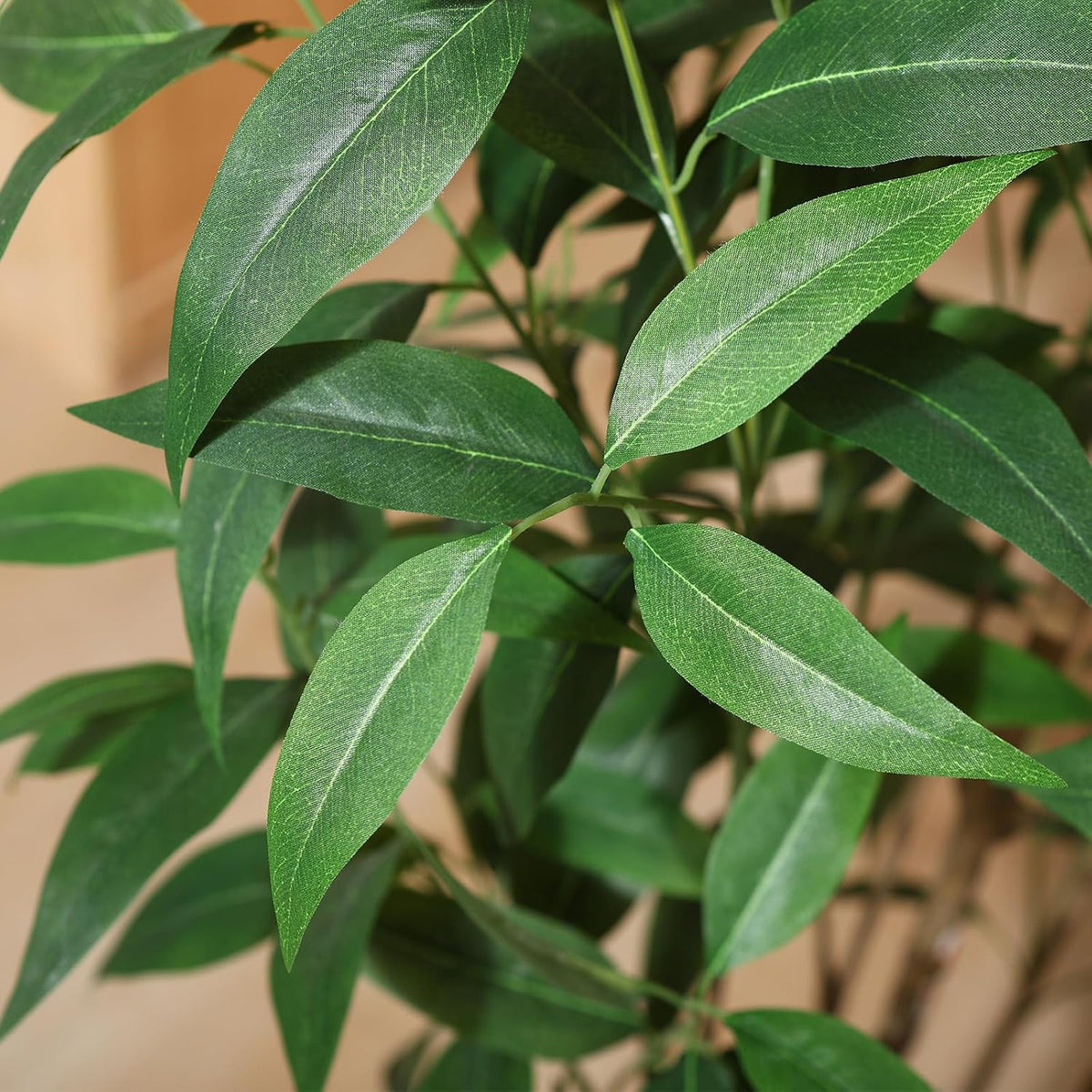 4Ft Artificial Eucalyptus Plant with White Planter