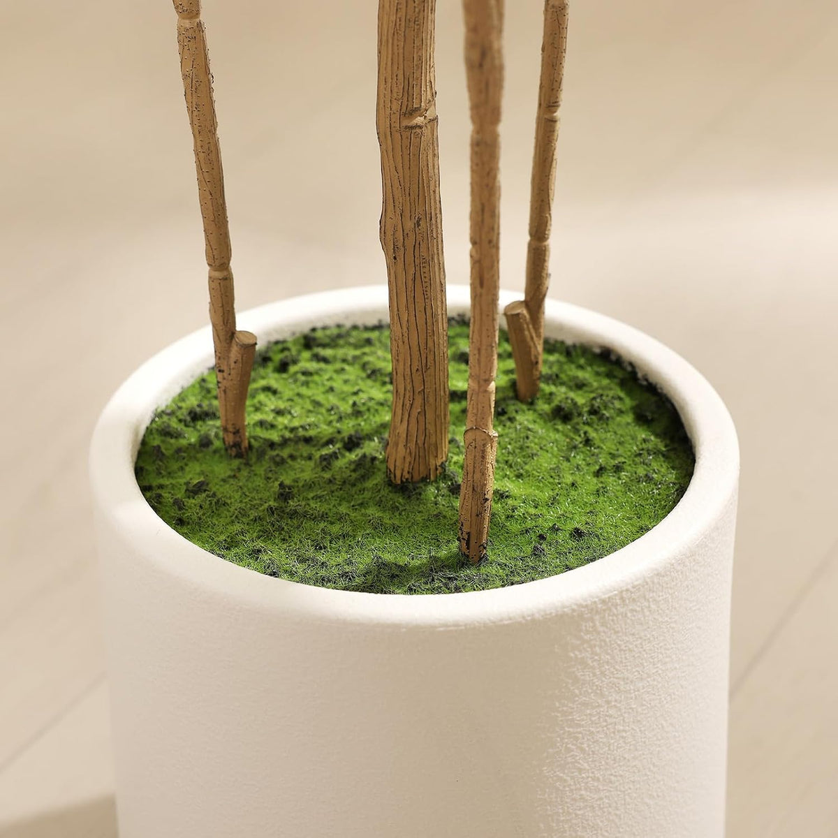 4Ft Artificial Eucalyptus Plant with White Planter