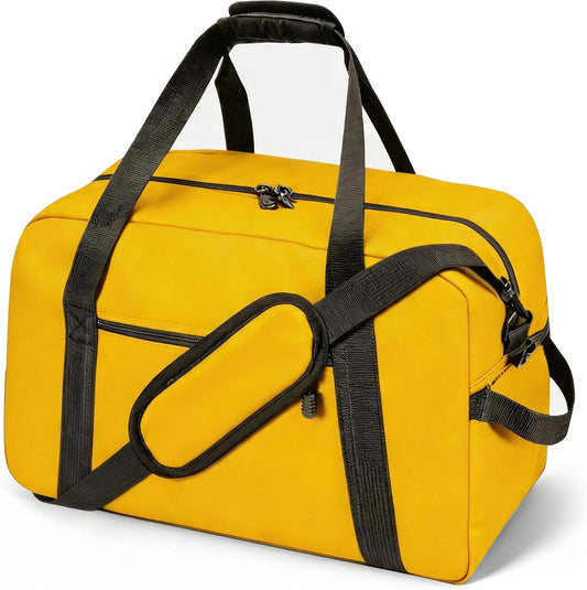 14 inch Small Gym Bag for Women & Men, Mini Duffel Bag for Travel Sports, Sports Bag, Lightweight Carry On Bag -Yellow