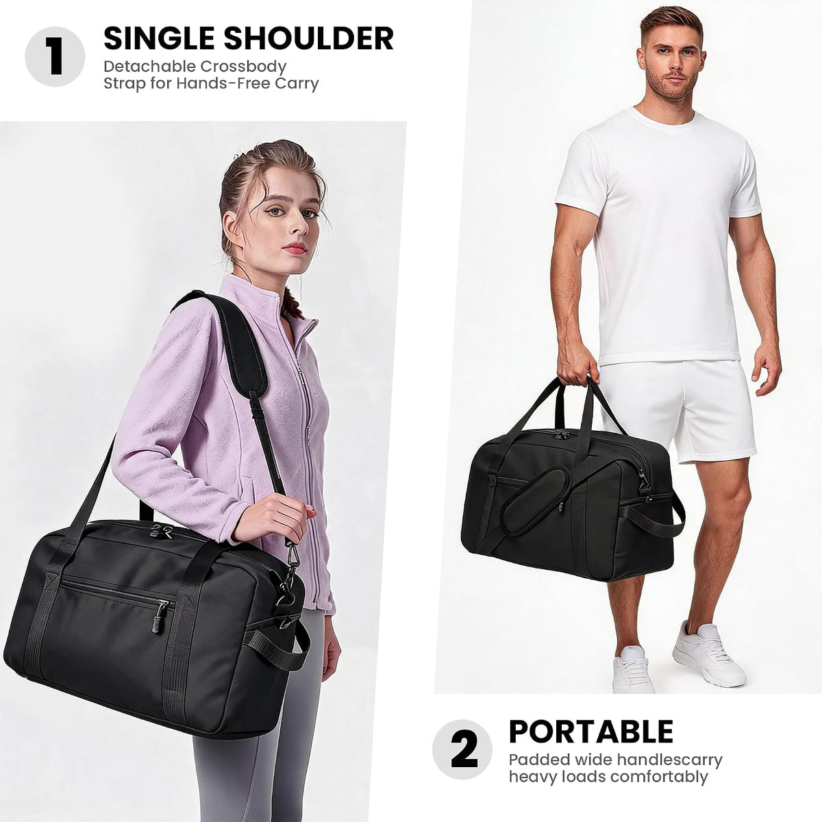 14 inch Small Gym Bag for Women & Men, Mini Duffel Bag for Travel Sports, Sports Bag, Lightweight Carry On Bag -Yellow