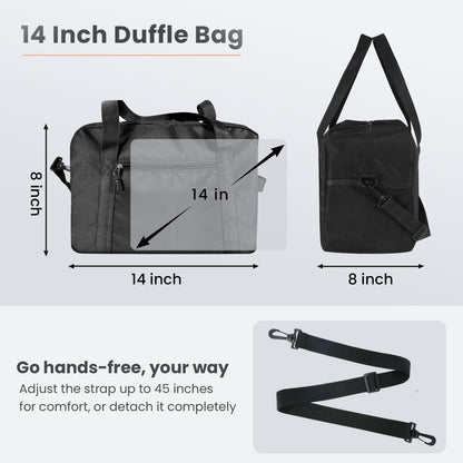 14 inch Small Gym Bag for Women & Men, Mini Duffel Bag for Travel Sports, Sports Bag, Lightweight Carry On Bag -Yellow