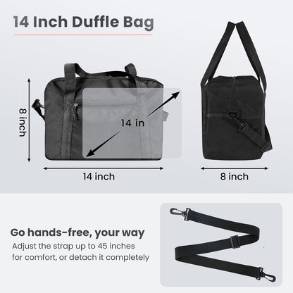 14 inch Small Gym Bag for Women & Men, Mini Duffel Bag for Travel Sports, Sports Bag, Lightweight Carry On Bag -Yellow