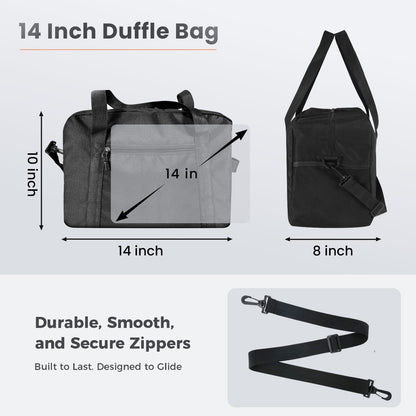 14 inch Small Gym Bag for Women & Men, Mini Duffel Bag for Travel Sports, Sports Bag, Lightweight Carry On Bag -Yellow