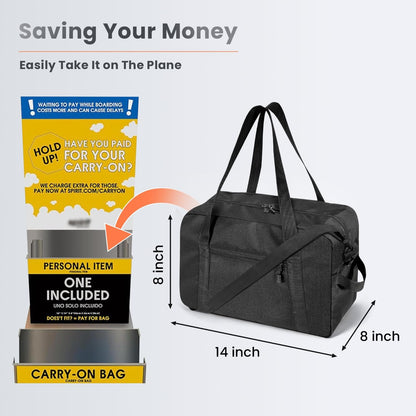14 inch Small Gym Bag for Women & Men, Mini Duffel Bag for Travel Sports, Sports Bag, Lightweight Carry On Bag -Yellow