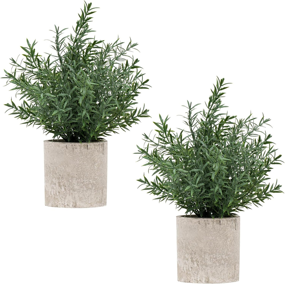2 Pack Small Fake Plants Eucalyptus Potted,Black