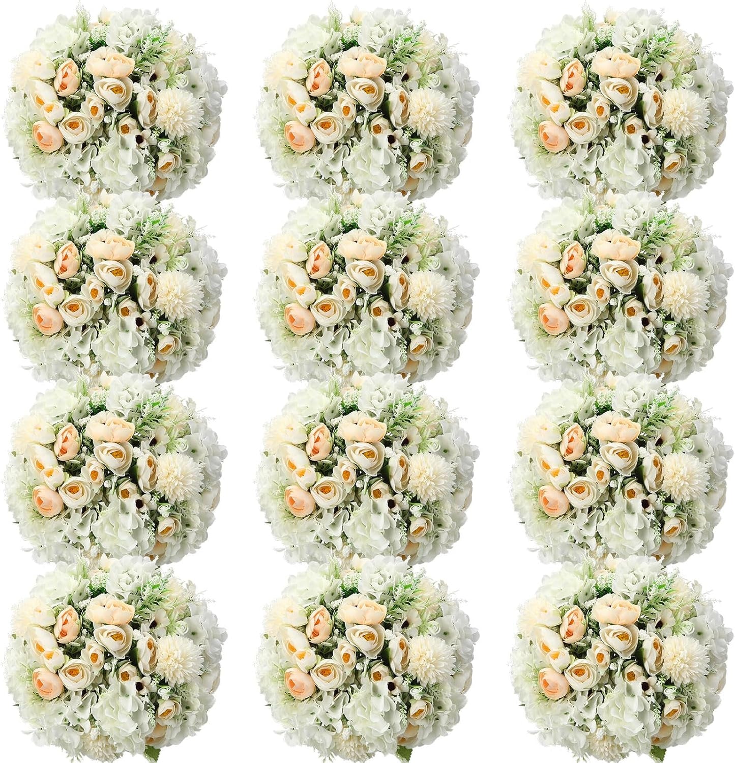 Peonies Artificial Flowers Faux Roses Silk Flowers Hydrangea Artificial Bouquet for Wedding Table Centerpiece Floral Vase Home Office Bridal Decor(Blue,12 Bundles)