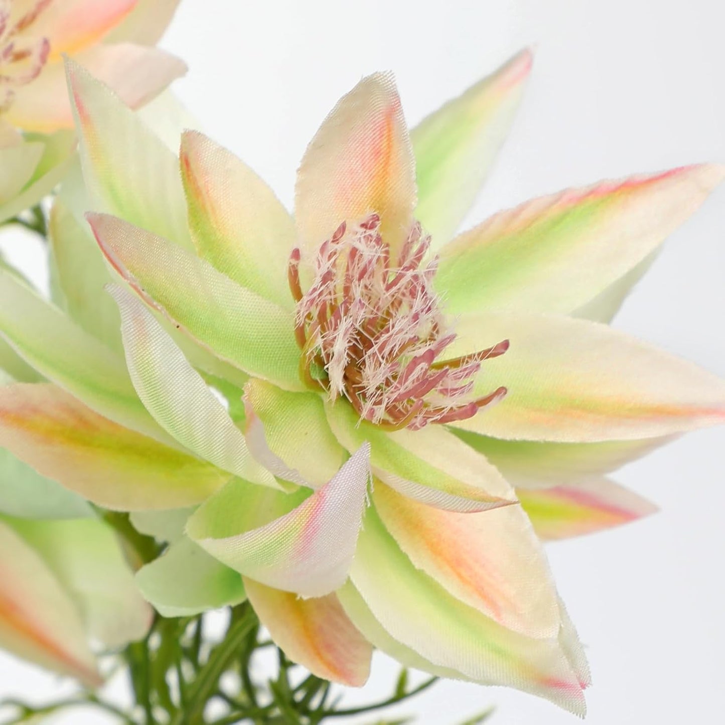 3Pcs Pink Artificial Flowers Silk 26.3" Fake Protea Flower with Long Stem Faux Flowers Arrangement Branch with 6 Heads for DIY Wedding Party Centerpiece Floral Bouquets Table Home Decor