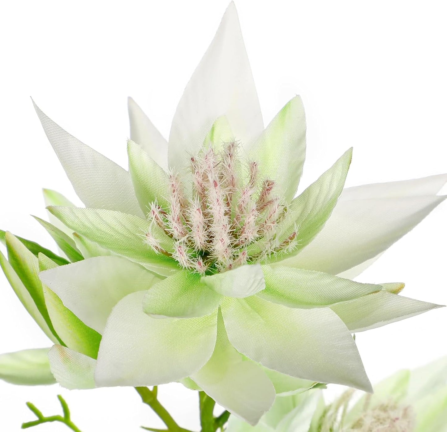 3Pcs Pink Artificial Flowers Silk 26.3" Fake Protea Flower with Long Stem Faux Flowers Arrangement Branch with 6 Heads for DIY Wedding Party Centerpiece Floral Bouquets Table Home Decor