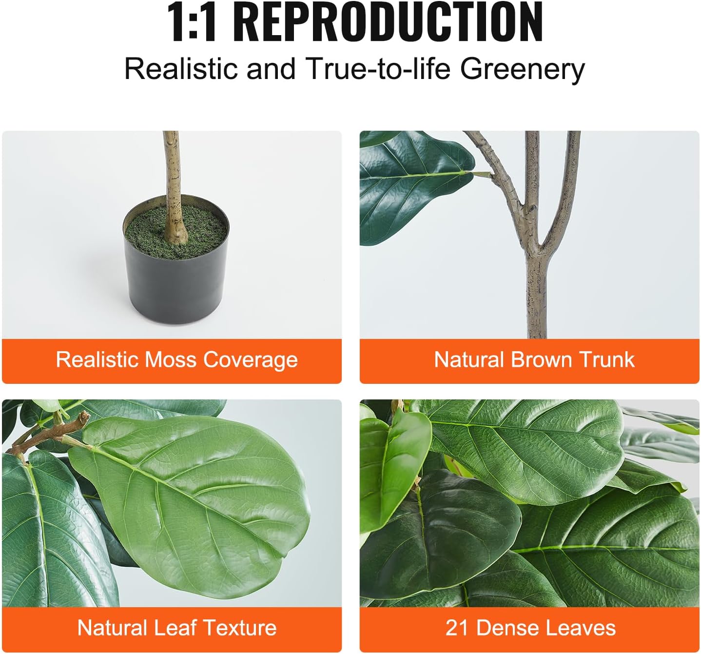 Artificial Olive Tree, 5 FT Tall Faux Plant, Secure PE Material & Anti-Tip Tilt Protection Low-Maintenance Plant, Lifelike Green Fake Potted Tree for Home Office Warehouse Decor Indoor Outdoor