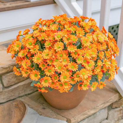 Sunflowers Artificial Flowers, 10 Bunches Fake Sunflower Artificial Flowers for Outdoors Spring Summer Decoration Look Real UV Resistant Fake Flowers for Home Porch Garden Wedding Party Office Indoor