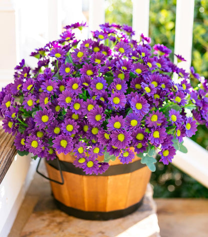 Sunflowers Artificial Flowers, 10 Bunches Fake Sunflower Artificial Flowers for Outdoors Spring Summer Decoration Look Real UV Resistant Fake Flowers for Home Porch Garden Wedding Party Office Indoor