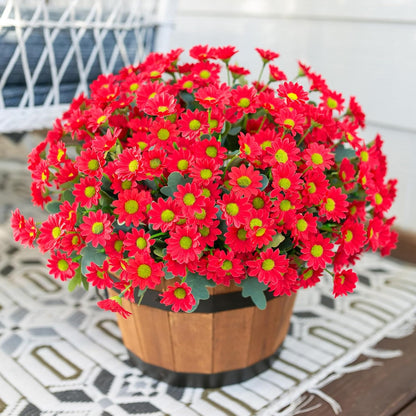 Sunflowers Artificial Flowers, 10 Bunches Fake Sunflower Artificial Flowers for Outdoors Spring Summer Decoration Look Real UV Resistant Fake Flowers for Home Porch Garden Wedding Party Office Indoor