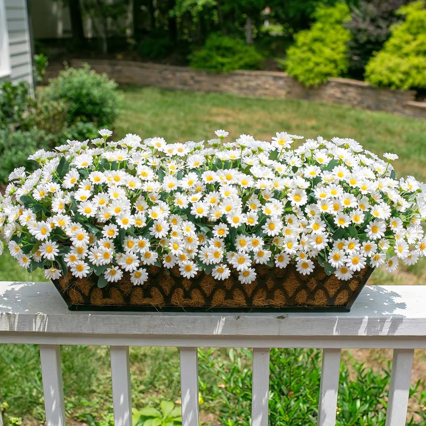 Sunflowers Artificial Flowers, 10 Bunches Fake Sunflower Artificial Flowers for Outdoors Spring Summer Decoration Look Real UV Resistant Fake Flowers for Home Porch Garden Wedding Party Office Indoor