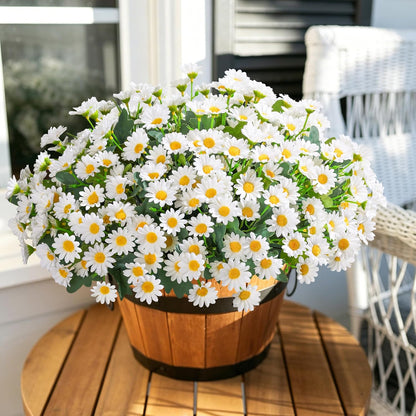 Sunflowers Artificial Flowers, 10 Bunches Fake Sunflower Artificial Flowers for Outdoors Spring Summer Decoration Look Real UV Resistant Fake Flowers for Home Porch Garden Wedding Party Office Indoor