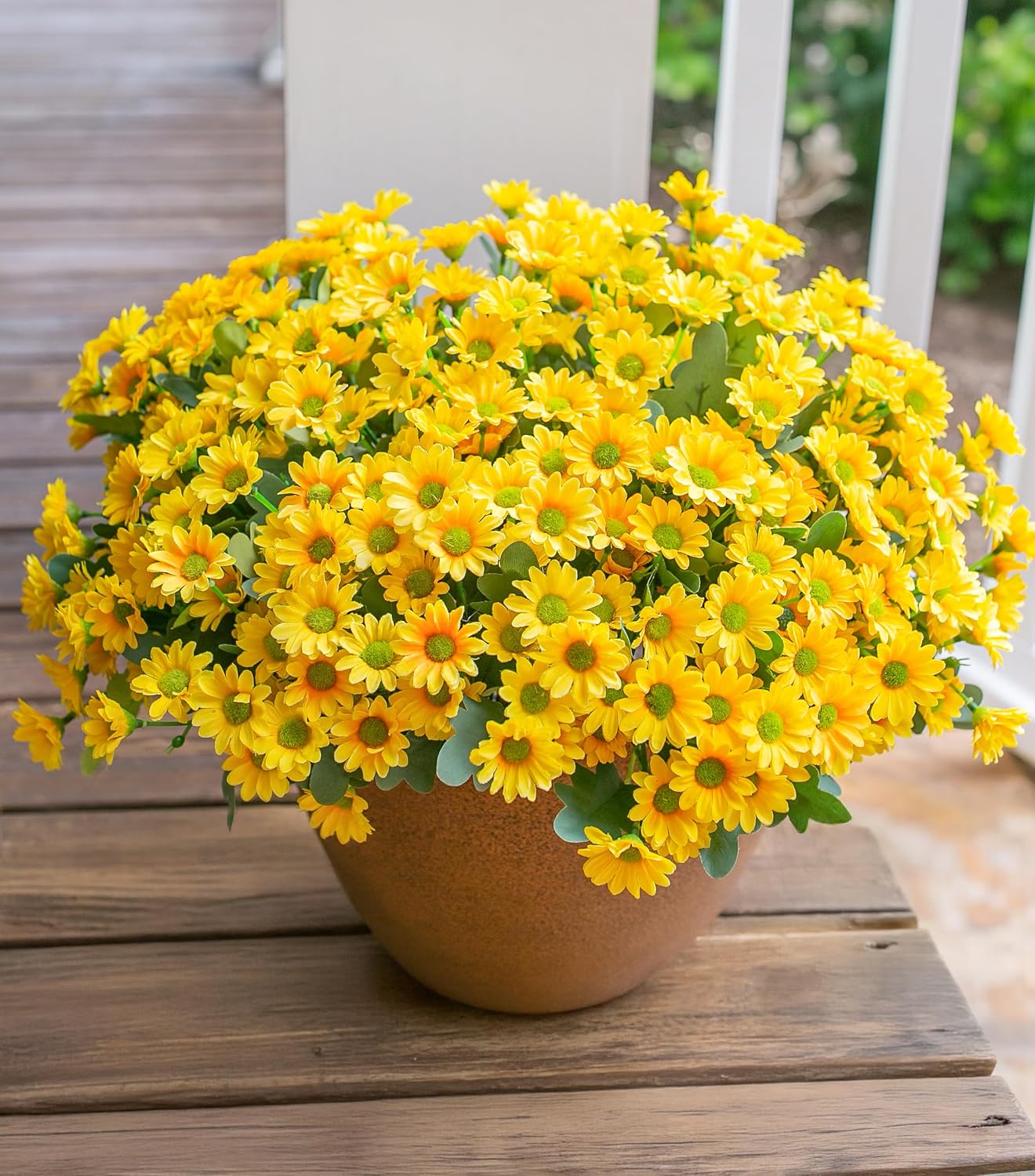 Sunflowers Artificial Flowers, 10 Bunches Fake Sunflower Artificial Flowers for Outdoors Spring Summer Decoration Look Real UV Resistant Fake Flowers for Home Porch Garden Wedding Party Office Indoor